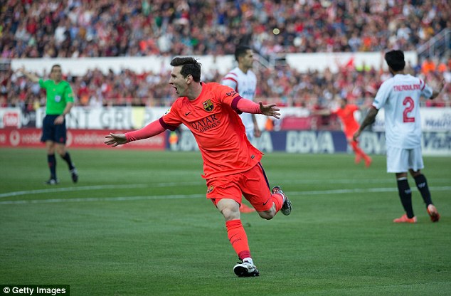 لیونل مسی|سه ویا 2 - 2 بارسلونا / لالیگا