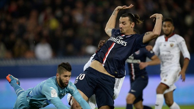 زلاتان ایبراهیموویچ|پاریس سن ژرمن 1 - 0 نیس / لوشامپیونه