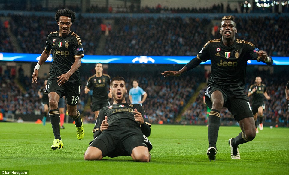 آلوارو موراتا - کوآدرادو - پل پوگبا|منچستر سیتی 1 - 2 یوونتوس / لیگ قهرمانان