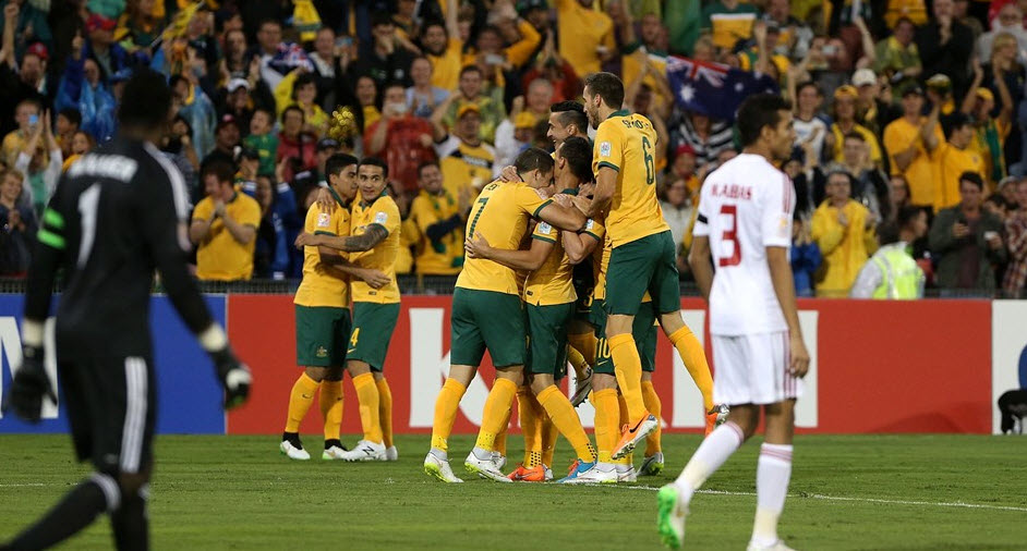 شادی بازیکنان استرالیا|استرالیا 2 - 0 امارات / جام ملت هاس آسیا 2015