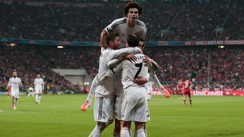 رئال مادرید|خوشحالی روئالی ها بعد از زدن گل چهارم