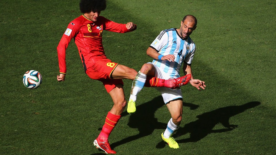 مروان فلینی - خاویر زابالتا|تقابل خاویر زابالتا از آرژانتین با مروان فلینی از تیم ملی بلژیک.