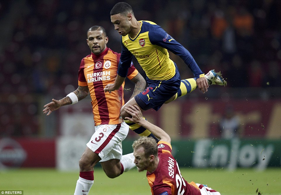 الکس اوکسلید چمبرلین|گالاتاسراي 1 - 4 آرسنال / لیگ قهرمانان