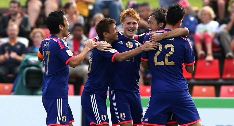 شادی بازیکنان ژاپن|ژاپن 4 - 0 فلسطین / جام ملت های آسیا 2015