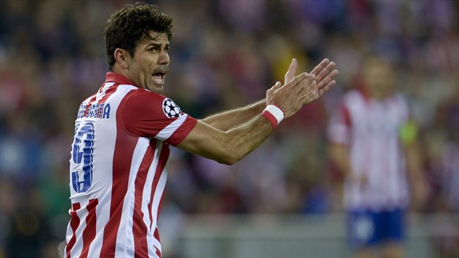 دیگو کاستا|دیگو کاستا در بازی برابر چلسی در ورزشگاه خانگی تیمش. این بازی با نتیجه ی 0-0 به پایان رسید.