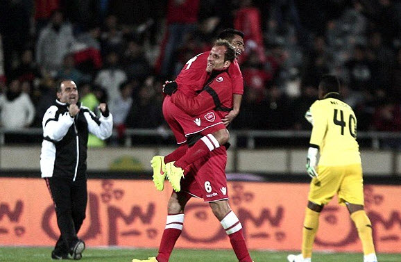 شادی بازیکنان پرسپولیس|استقلال تهران 1 - 2 پرسپولیس تهران / لیگ برتر (دربی 79 )