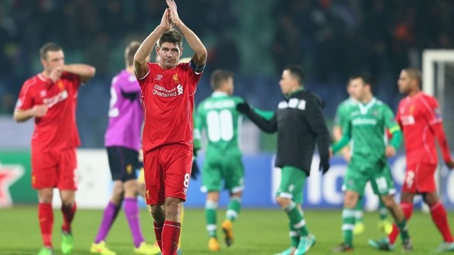 استیون جرارد|لادوگورتس 2 - 2 لیورپول / لیگ قهرمانان