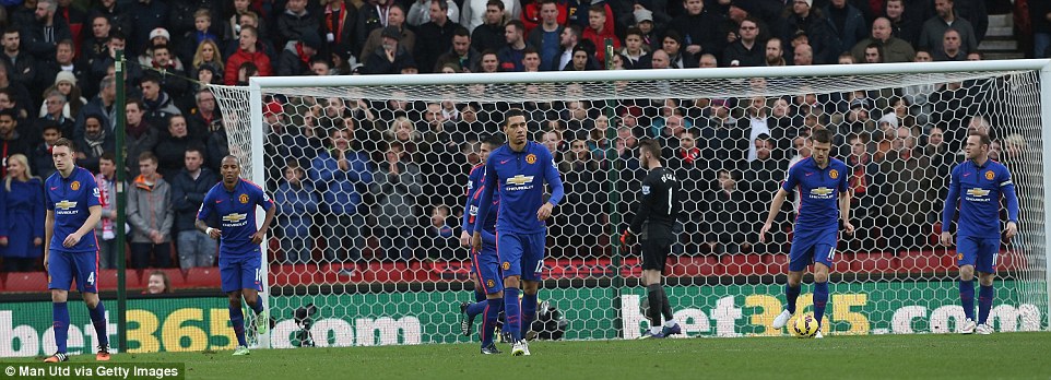 عکس العمل بازیکنان منچستر|استوک سیتی 1 - 1 منچستر یونایتد / لیگ جزیره