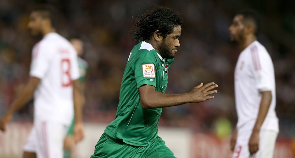 شادی بازیکن عراق|عراق 2 - 3 امارات / جام ملت های آسیا 2015