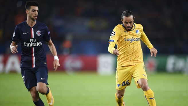 خاویر پاستوره|پاریس سن ژرمن 1 - 0 آپوئل / لیگ قهرمانان