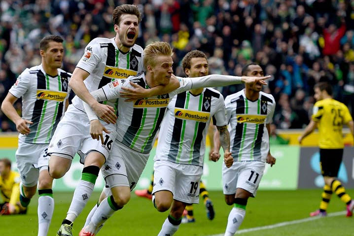 شادی بازیکنان مونشنگلادباخ|مونشن گلادباخ 3 - 1 بوروسيا دورتموند / بوندسلیگا
