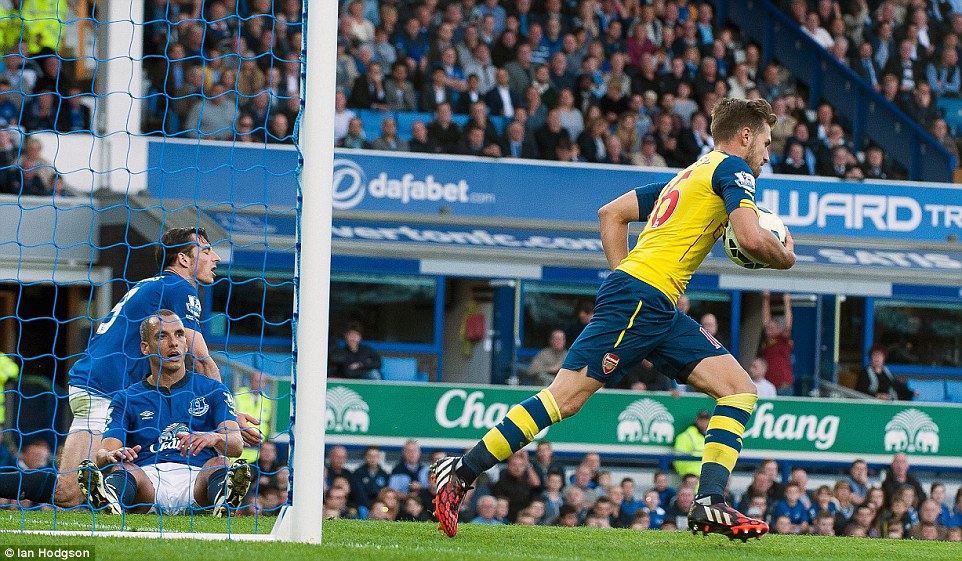 آرون رمزی|اورتون 2-2 آرسنال / لیگ جزیره