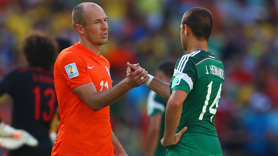 آرین روبن - چیچاریتو|خوش بش دو ستاره از دو تیم ، روبن و چچاریتو از مکزیک.