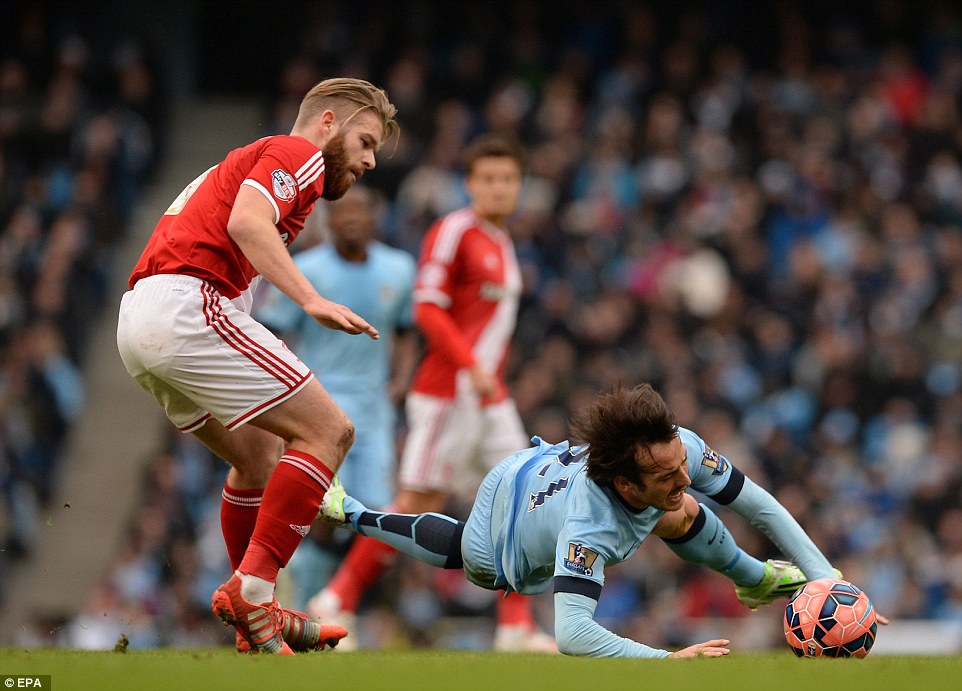 داوید سیلوا|منچستر سیتی 0 - 2 میدِلزبورو / جام حذفی