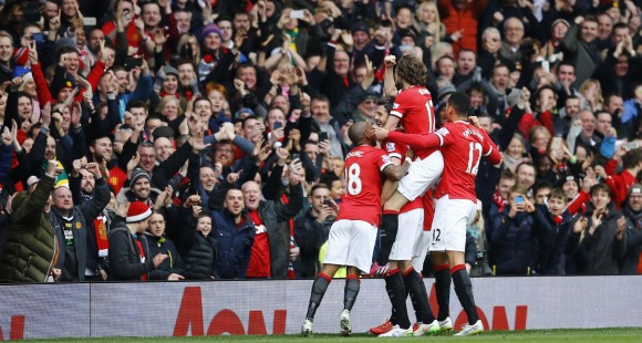 شادی بازیکنان منچستر|منچستر یونایتد 3 - 0 تاتنهام / لیگ جزیره
