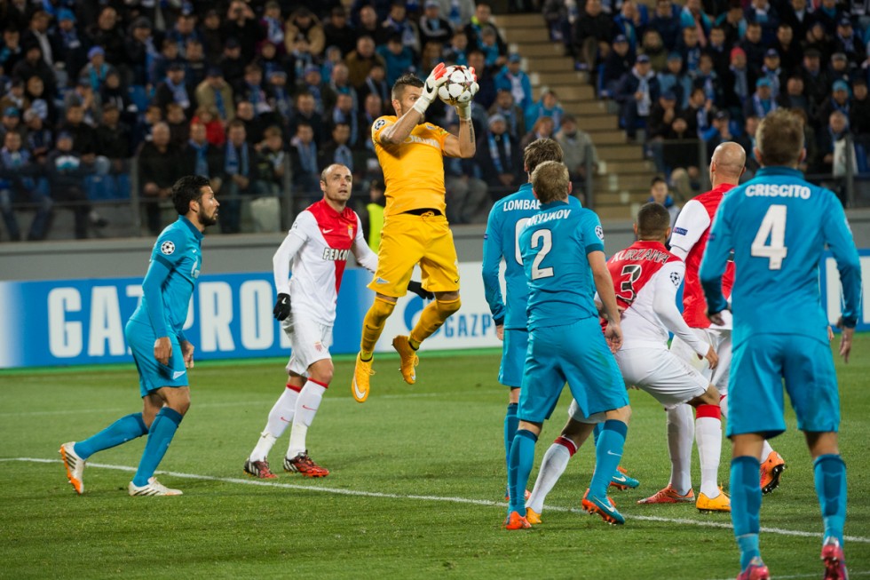 عکس العمل دروازه بان موناکو|زنیت 0 - 0 موناکو/ لیگ قهرمانان