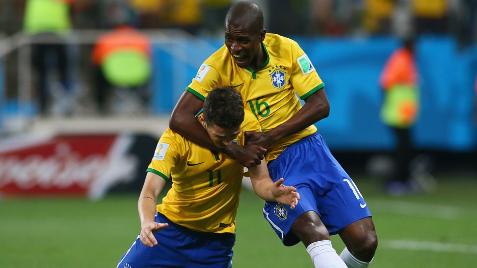 اوسکار - رامیرز|شائمانی اوسکار بعد از زدن گل سوم تیمش در مقابل کرواسی .