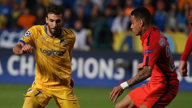 فن در وایل|آپوئل 0 - 1 پاریس سن ژرمن / لیگ قهرمانان