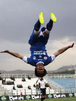 شادی بازیکن گسترش|گسترش فولاد تبریز 2 - 1 پرسپولیس تهران / لیگ برتر