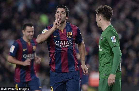 لوئیس سوارز|بارسلونا 5 - 0 لوانته / لالیگا