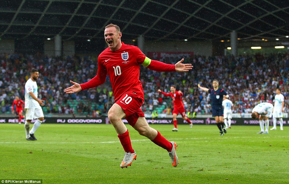 وین رونی|اسلوونی 2 - 3 انگلستان / مقدماتی یورو 2016