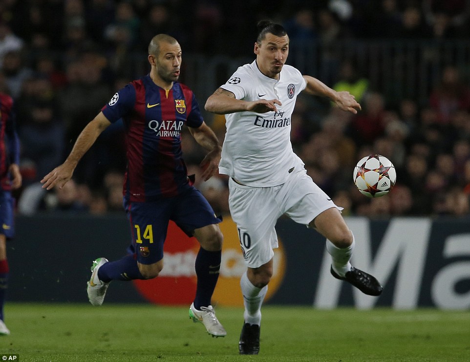 زلاتان ایبراهیموویچ - خاویر ماسکرانو|بارسلونا 3 - 1 پاریس سن ژرمن / لیگ قهرمانان