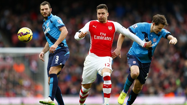 اليوير ژیرود|آرسنال 3 - 0 استوک سیتی / لیگ جزیره