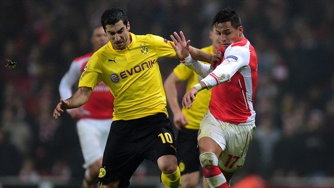 هنريخ مخیتاریان - الکسیس سانچز|آرسنال 2 - 0 بوروسيا دورتموند / لیگ قهرمانان