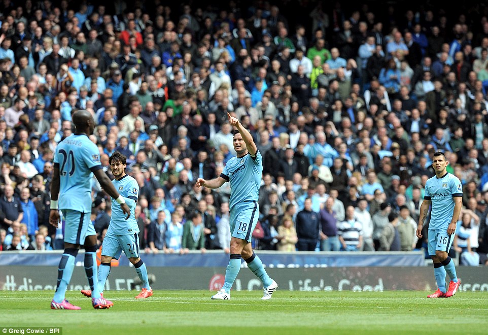 شادی بازیکن من سیتی|منچستر سیتی 2 - 0 ساوتهمپتون / لیگ جزیره