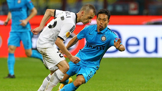 يوتو ناگاتومو|اینترمیلان 2 - 0 قره باغ / لیگ اروپا