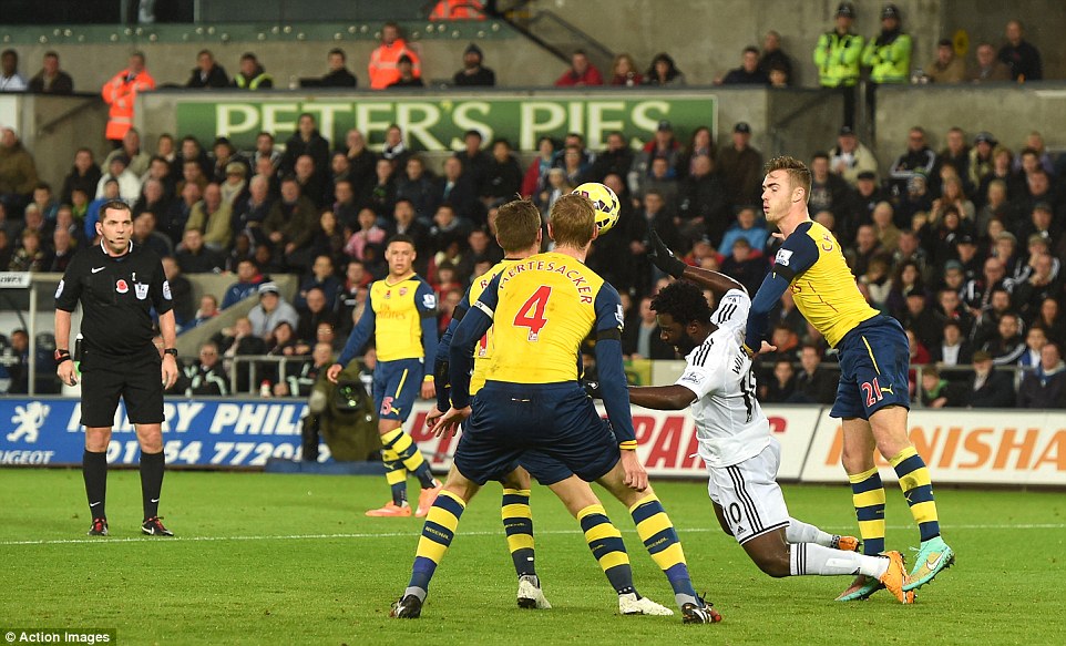 کالوم چمبرز|سوانسی 2 - 1 آرسنال / لیگ جزیره