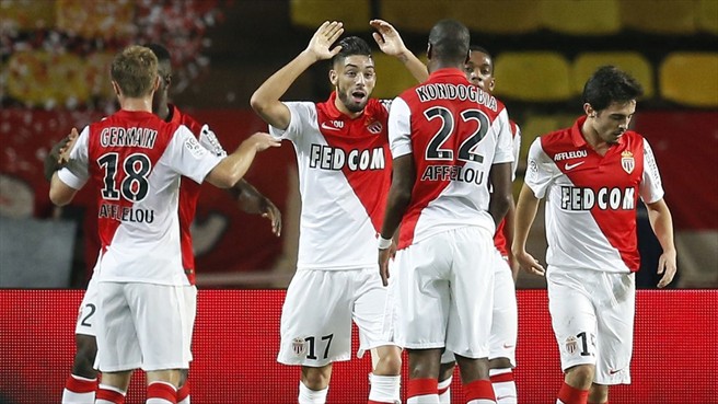 شادمانی بازیکنان موناکو|موناکو 1 - 1 ریمز / لوشامپیونه