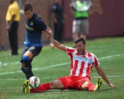 استوان یووتیچ|منچسترسیتی 2-2 المپیاکوس / گینس کاپ