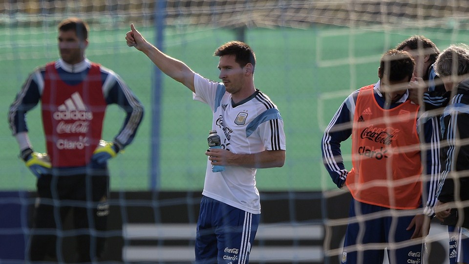 لیونل مسی|تمرین تیم ملی آرژانتین