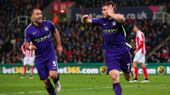 جیمز میلنر - زابالتا|استوک سیتی 1 - 4 منچستر سیتی / لیگ جزیره