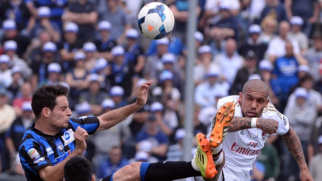 بوناونتورا - نایجل دی یانگ|برخورد شدید بوناونتورا بازیکن آتالانتا و دی یانگ هافبک میلان