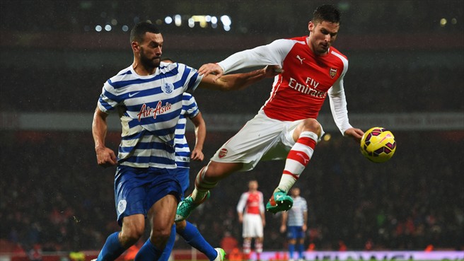 اليوير ژیرود|آرسنال 2 - 1 کوئینز پارک رنجرز / لیگ جزیره