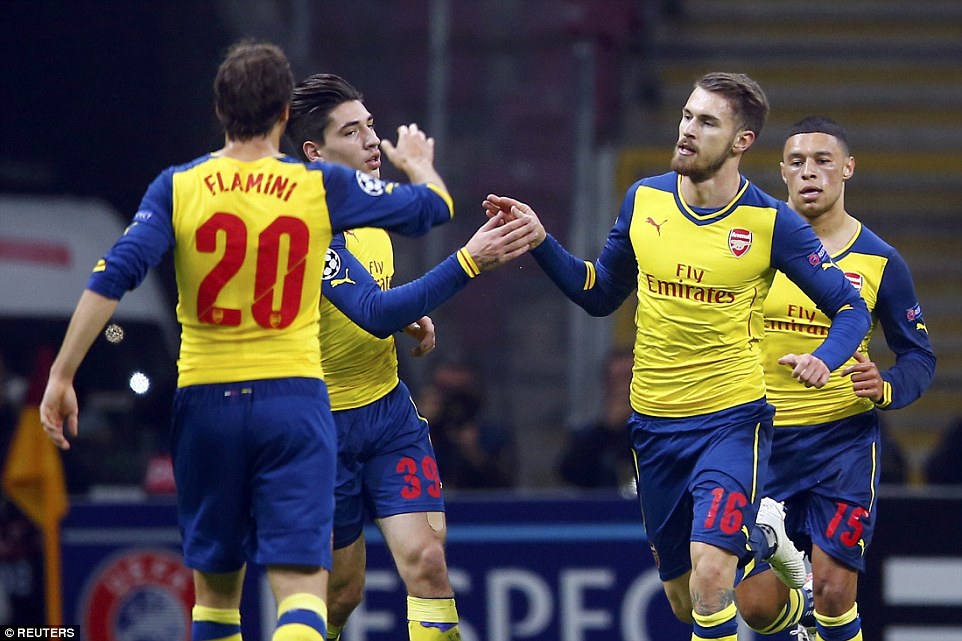 آرون رمزی|گالاتاسراي 1 - 4 آرسنال / لیگ قهرمانان