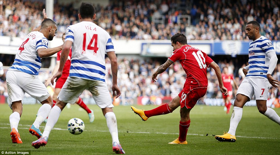 فیلیپه کوتینیو|کوئینز پارک رنجرز 2 - 3 لیورپول / لیگ جزیره