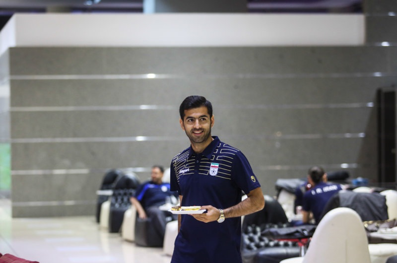 پژمان منتظری|استراحت بازیکنان تیم ملی برای اماده شدن برای سفر