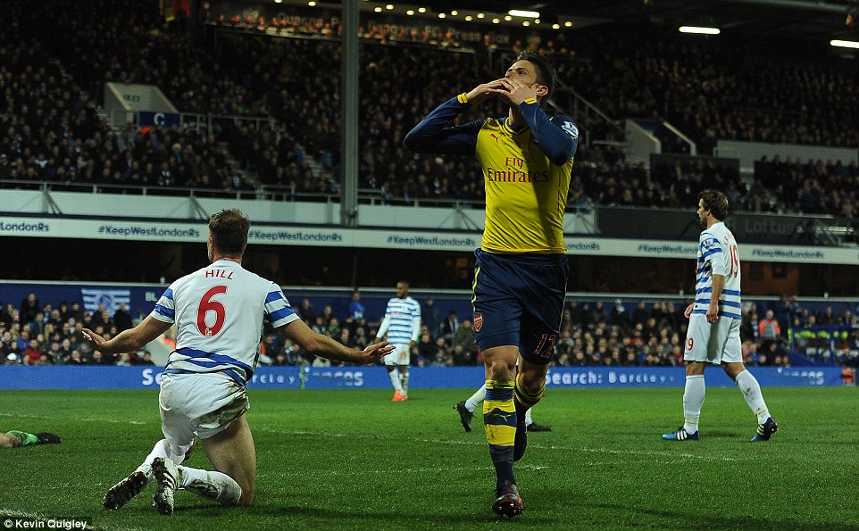 اليوير ژیرود|کوئینز پارک رنجرز 1 - 2 آرسنال / لیگ جزیره