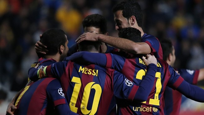 لیونل مسی|آپوئل 0 - 4 بارسلونا / لیگ قهرمانان