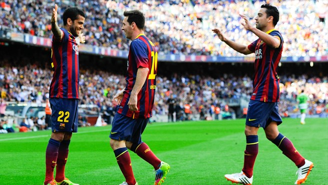 بارسلونا|شادی ابی و اناری پوشان بعد از باز کردن روازه حریف