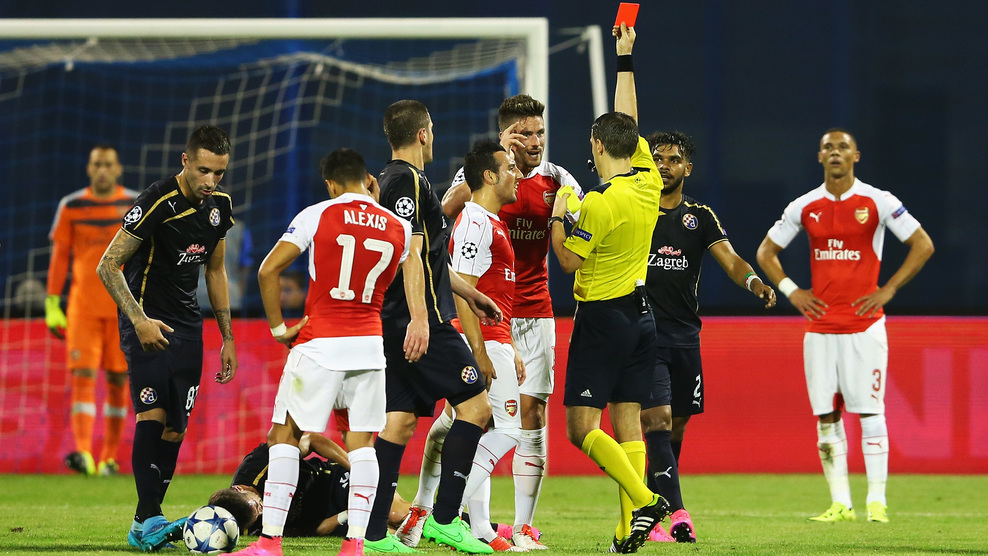 اليوير ژیرود|دینامو زاگرب 2 - 1 آرسنال / لیگ قهرمانان