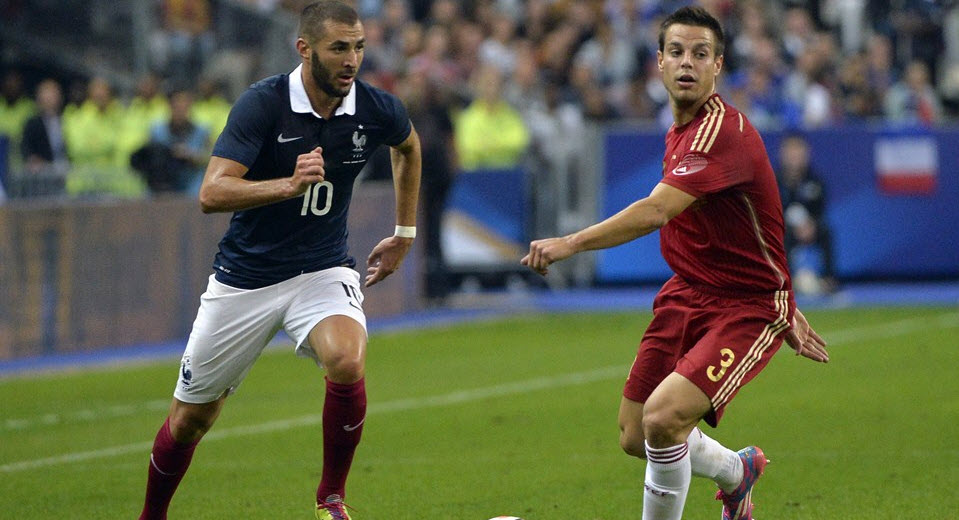 سزار آزپيليكوئتا - کریم بنزما|فرانسه 1-0 اسپانیا / دیدار دوستانه