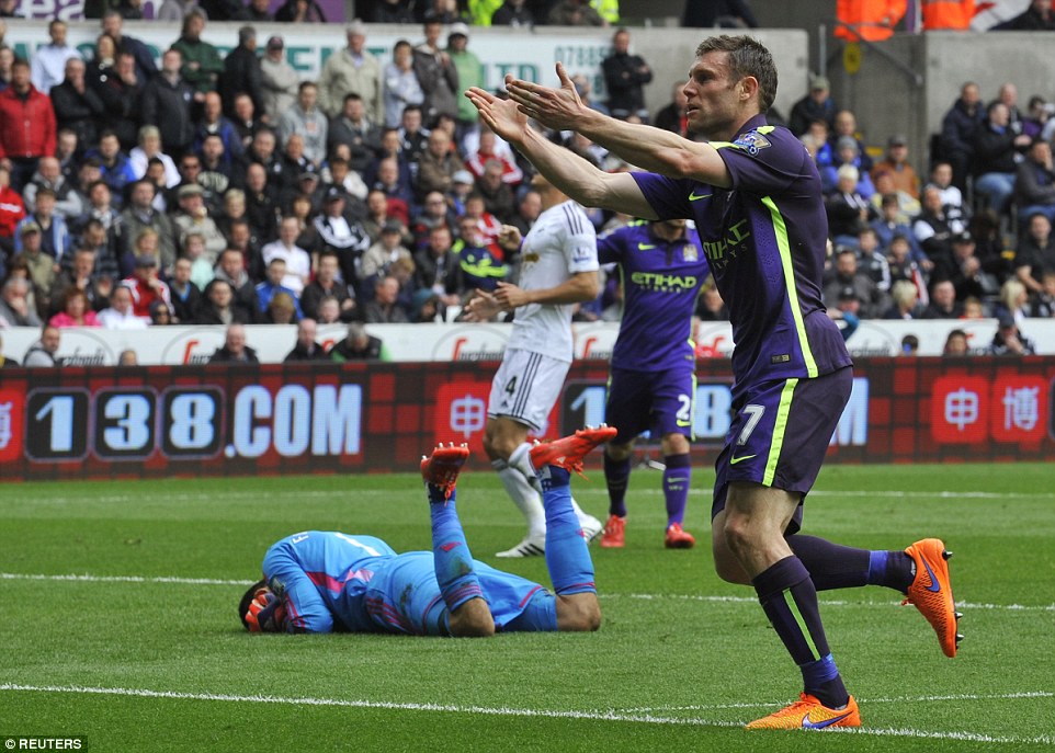 جیمز میلنر|سوانسی 2 - 4 منچستر سیتی / لیگ جزیره