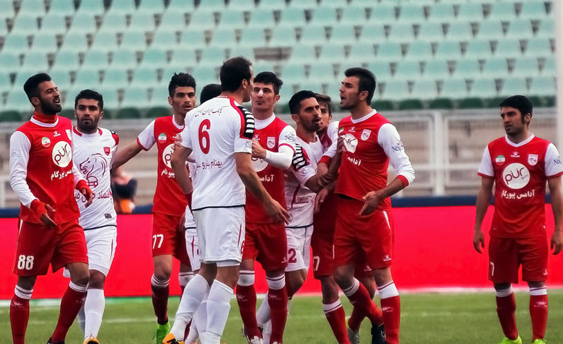 درگیری بین بازیکنان دو تیم|تراکتورسازی تبریز 1 - 0 پرسپولیس تهران / لیگ برتر