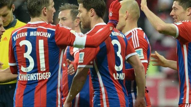 شادی بازیکنان بایرن|بایرن مونیخ 4 - 1 کلن / بوندسلیگا