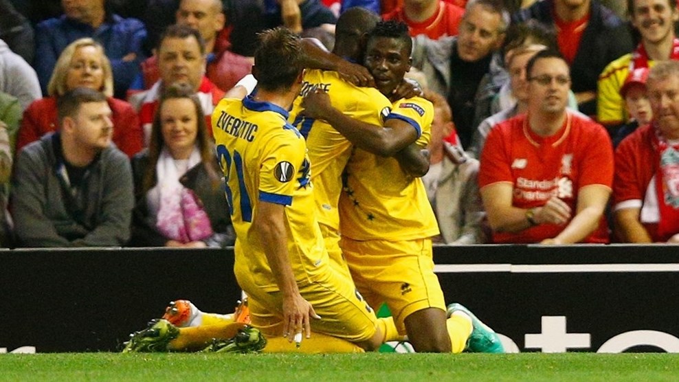 ابنزر اسیفواه|لیورپول 1 - 1 سیون / لیگ اروپا