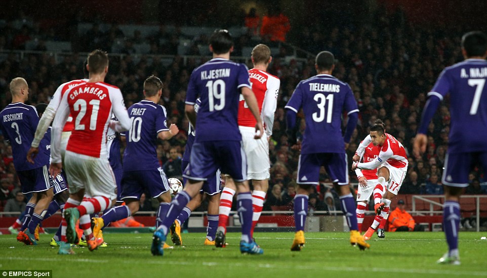 الکسیس سانچز|آرسنال 3 - 3 اندرلشت / لیگ قهرمانان